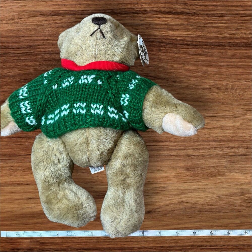 Vintage 1982 Gund Bialosky Christmas Sweater 11" Jointed Bear Christmas w/Tags - Picture 5 of 6